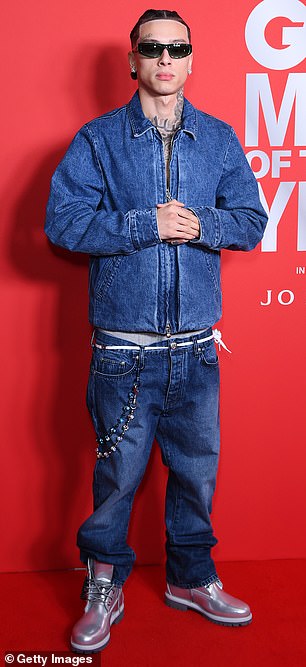 Central Cee wore a denim look