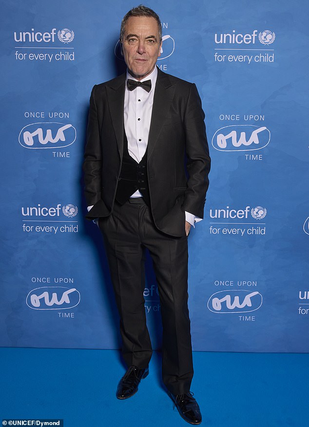 James Nesbitt - who is a UNICEF UK Ambassador - dressed for the occasion in a black suit as well as a white dress shirt