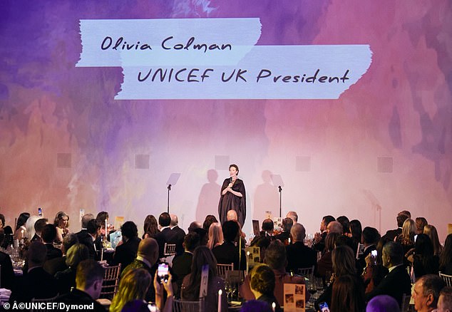 She was later seen taking to the stage as she addressed the large crowd while giving an opening speech