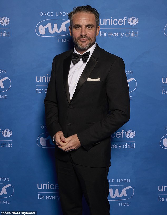Levison Wood dressed for the occasion wearing a classic black suit which was paired with a white dress shirt and black, satin bowtie