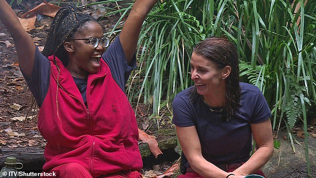 Their arrival comes after Oti defended her decision to leave her newborn to star in the Jungle , by insisting, ¿Mum has goals too. She won¿t remember it, it¿s just a couple of days'; pictured with Coleen Rooney