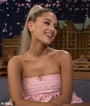 Ariana pictured during her an interview on the Tonight Show With Jimmy Fallon in 2018