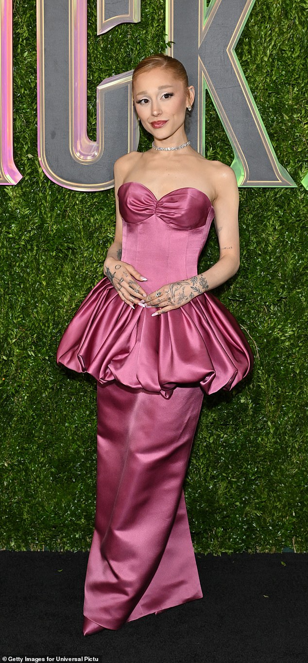 Ariana Grande, pictured at the New York premiere of Wicked, has sparked concern among fans because of her super slim physique