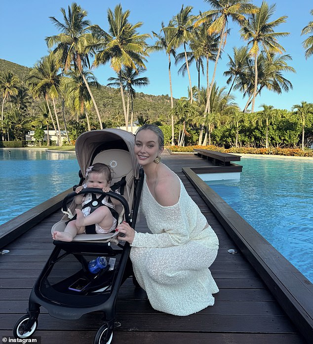 While adjusting to life as a single mother, Simone has found time for one holiday: last month, she checked into the InterContinental Hayman Island Resort with Gia and her mum Margaret