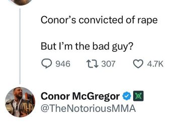 Conor McGregor poslao je Jakeu Paulu zadivljujući odgovor od šest riječi nakon što je YouTube boksač ismijao UFC zvijezdu nakon presude za seksualni napad u sada izbrisanoj objavi na društvenim mrežama