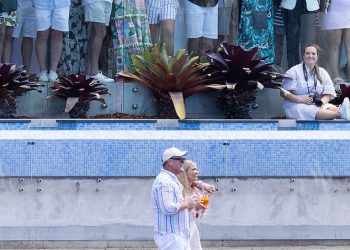 Huge celebrity rift exposed as Who’s Who of TV, sport and showbiz attend the wedding of celebrity accountant Anthony Bell and ex-cricket WAG Annika Martyn… with ONE notable exception