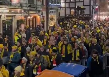 Manchester postaje ŽUTI jer more navijača Bodo/Glimta stiže u sili bodriti norvešku stranu protiv Man Uniteda u debiju Rubena Amorima na Old Traffordu