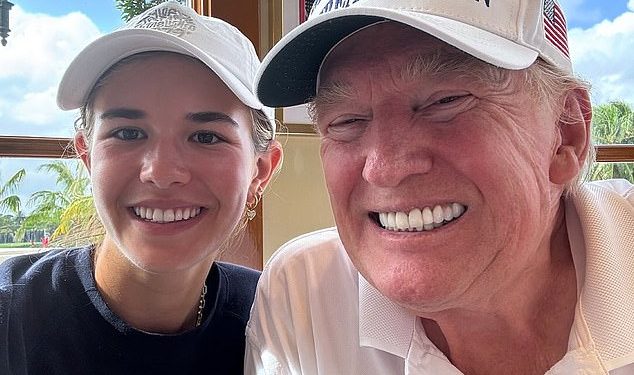 Unuka Donalda Trumpa Kai, 17, zapanjila je novoizabranog predsjednika impresivnim golfskim vještinama na svom terenu u New Jerseyju