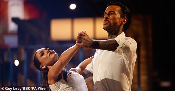 For use in UK, Ireland or Benelux countries only BBC handout photo of Pete Wicks and Jowita Przystal, during the live show of Saturday's Strictly Come Dancing show on BBC1. Picture date: Saturday November 30, 2024. PA Photo. See PA story SHOWBIZ Strictly. Photo credit should read: Guy Levy/BBC/PA WireNOTE TO EDITORS: Not for use more than 21 days after issue. You may use this picture without charge only for the purpose of publicising or reporting on current BBC programming, personnel or other BBC output or activity within 21 days of issue. Any use after that time MUST be cleared through BBC Picture Publicity. Please credit the image to the BBC and any named photographer or independent programme maker, as described in the caption.