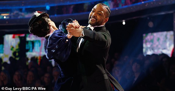 For use in UK, Ireland or Benelux countries only BBC handout photo of JB Gill and Lauren Oakley, during the live show of Saturday's Strictly Come Dancing show on BBC1. Picture date: Saturday November 30, 2024. PA Photo. See PA story SHOWBIZ Strictly. Photo credit should read: Guy Levy/BBC/PA WireNOTE TO EDITORS: Not for use more than 21 days after issue. You may use this picture without charge only for the purpose of publicising or reporting on current BBC programming, personnel or other BBC output or activity within 21 days of issue. Any use after that time MUST be cleared through BBC Picture Publicity. Please credit the image to the BBC and any named photographer or independent programme maker, as described in the caption.