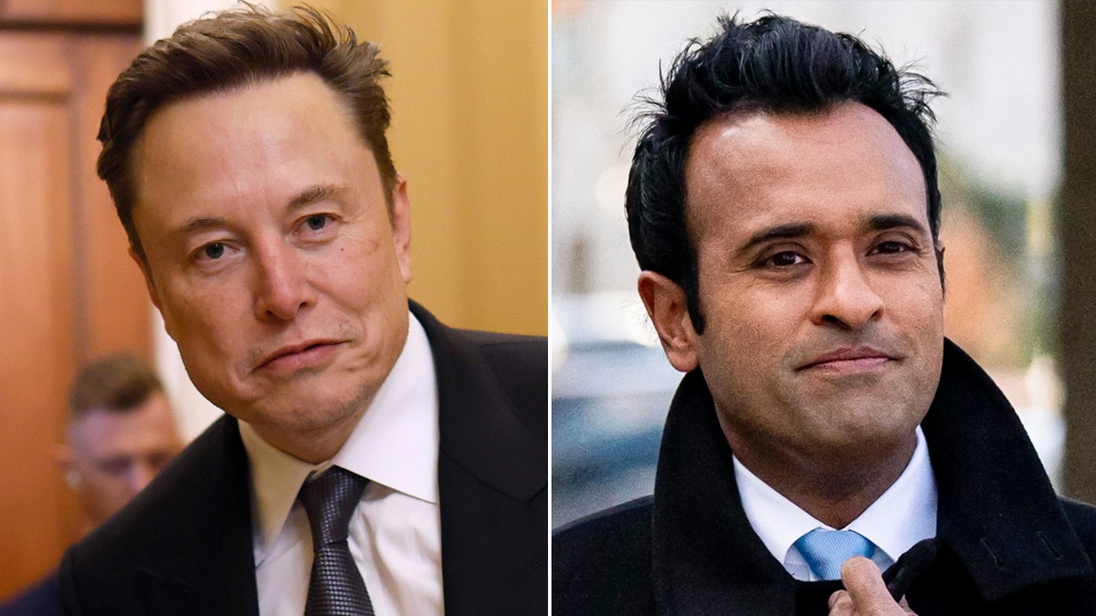 Lijevo: Elon Musk; Desno: Vivek Ramaswamy