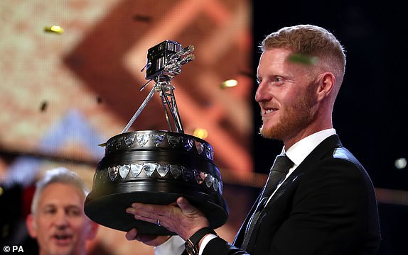 Ben Stokes poses with The BBC Sports Personality of the Year Award during the BBC Sports Personality of the Year 2019 at The P&J Live, Aberdeen. PA Photo. Picture date: Sunday December 15, 2019. See PA story SPORT Personality. Photo credit should read: Jane Barlow/PA Wire.