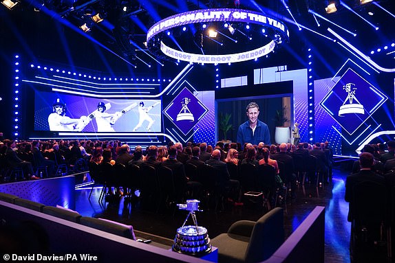 Nominee Joe Root speaks via video during the 2024 BBC Sports Personality of the Year Awards held at MediaCityUK, Salford. Picture date: Tuesday December 17, 2024. PA Photo. See PA story SPORT Personality. Photo credit should read: David Davies/PA Wire.RESTRICTIONS: Use subject to restrictions. Editorial use only, no commercial use without prior consent from rights holder.