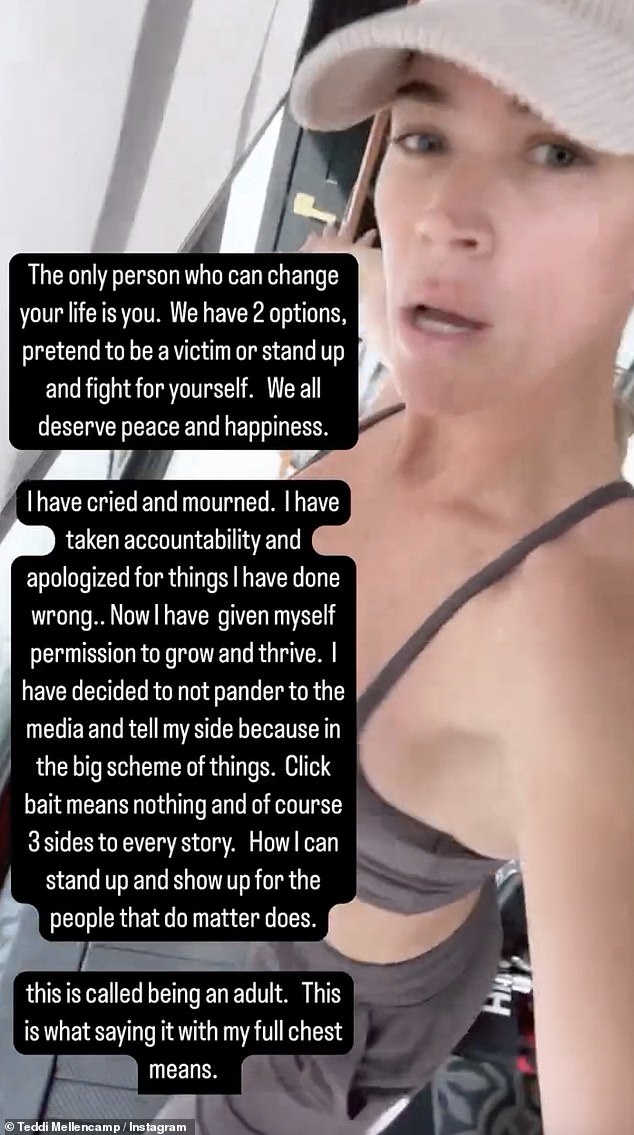 Bivša zvijezda Real Housewives of Beverly Hills otkrila je svoje osobno putovanje u prkosnoj objavi na Instagramu subotu prije Dana zahvalnosti