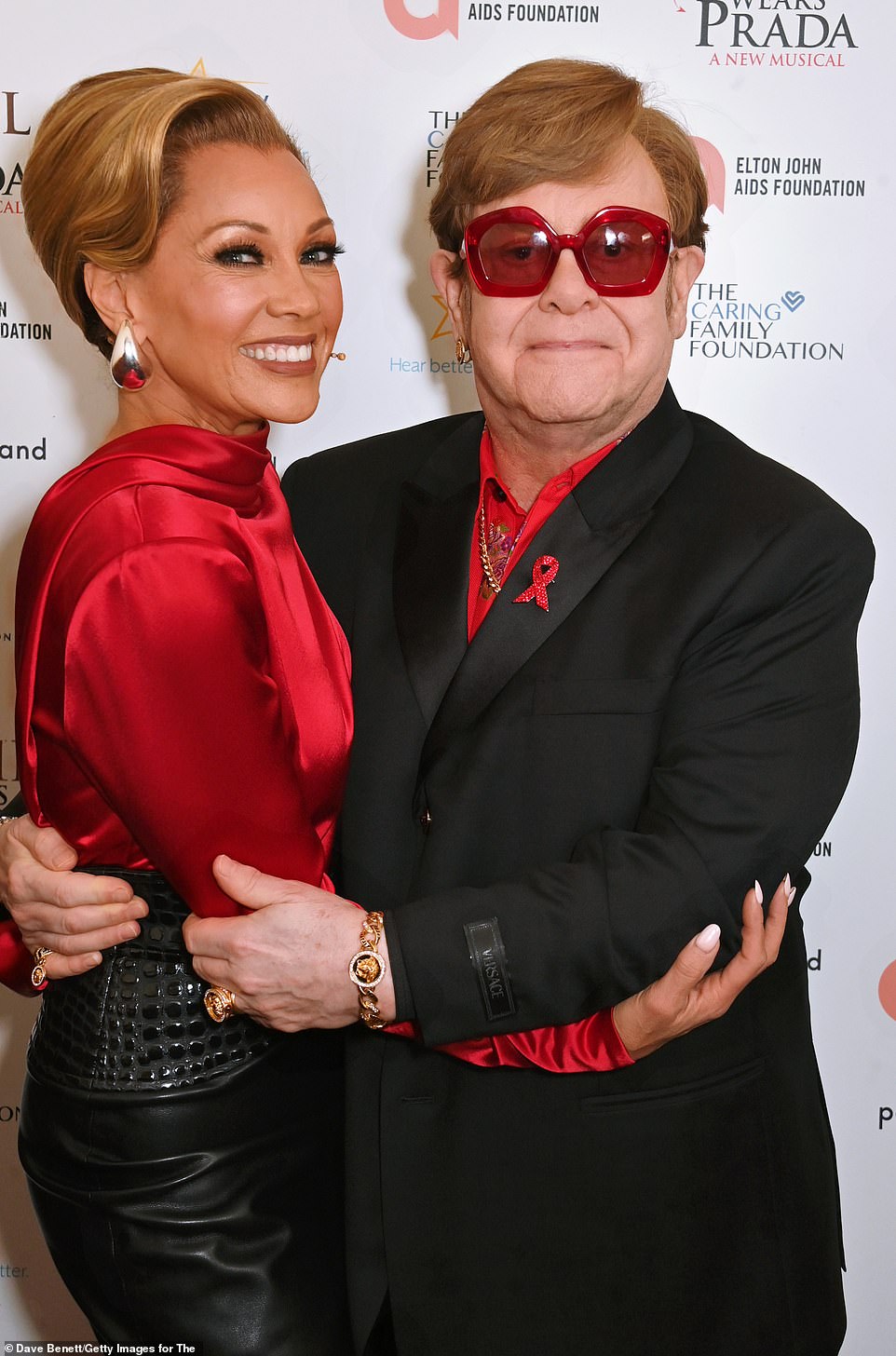 The role of Miranda Priestly is played in the musical by by Vanessa Williams, 61 (pictured with Sir Elton)
