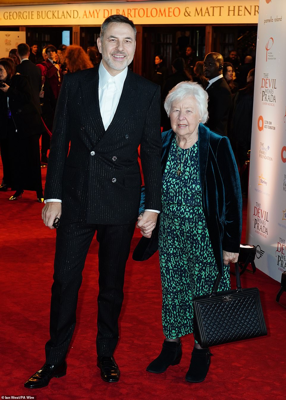 David Walliams, 53, and beloved mum Kathleen attended to support the actor's close pal Sir Elton John