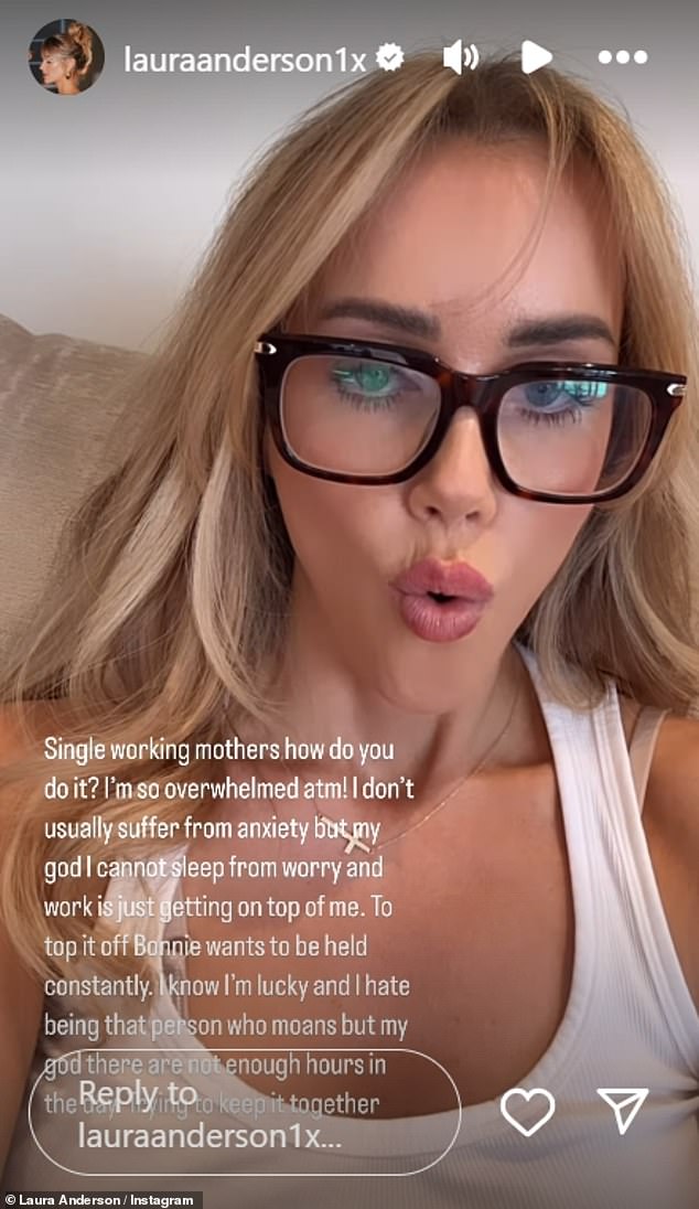 Laura Anderson (35) brutalno je udarila svog bivšeg partnera Garyja Lucyja (42) u oštrom Instagram Storyju u ponedjeljak u kojem je tražila savjet od drugih samohranih majki