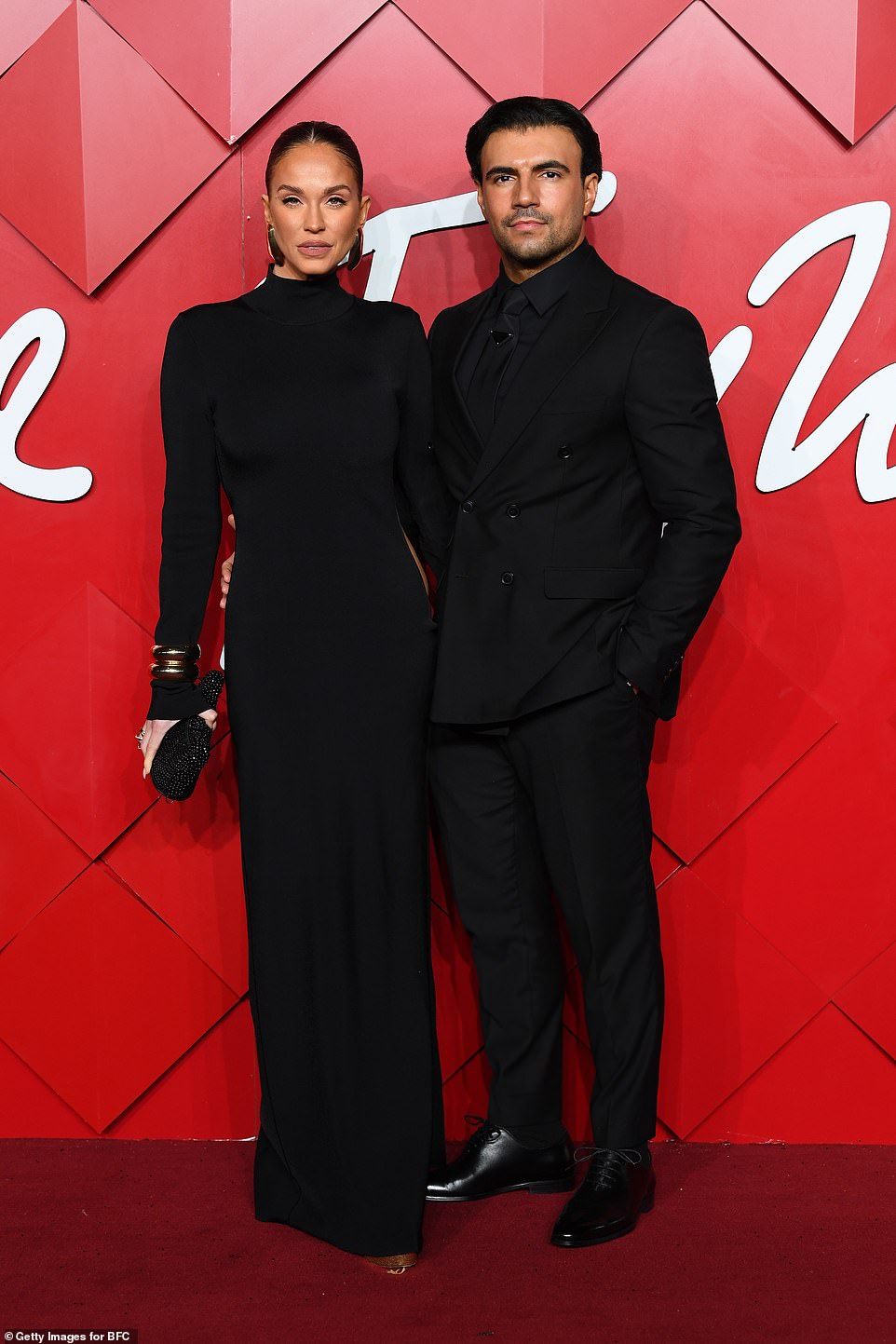Vicky Pattison matched her husband Ercan Ramadan as they both donned black from head to toe
