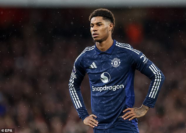 Marcus Rashford nastupio je kao zamjena u porazu Man Uniteda od 2-0 protiv Arsenala u srijedu navečer