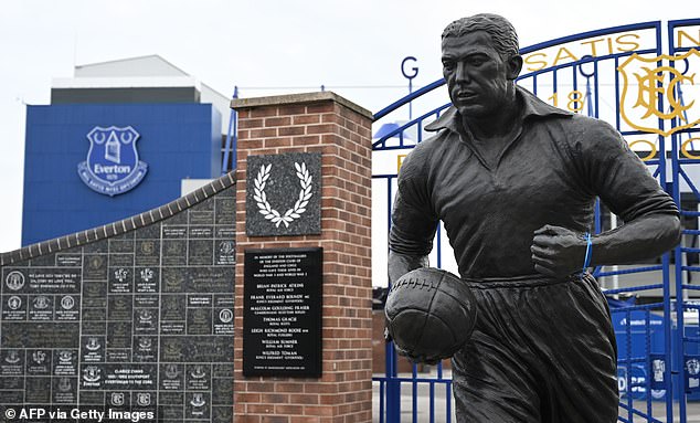 The statue of Dixie Dean outside Goodison seems to point the way towards Bramley-Moore