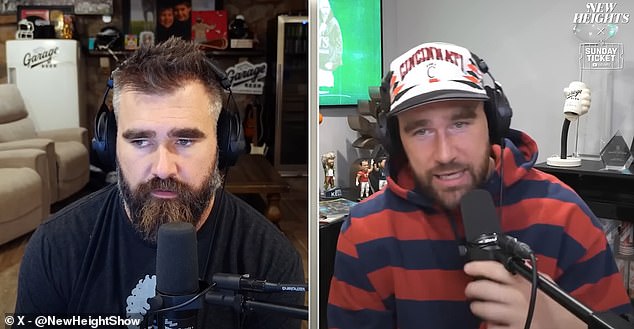 Travis (desno) otvorio je svoju nominaciju za čovjeka godine u svom podcastu s bratom Jasonom