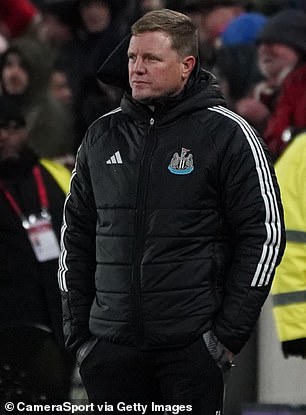 Eddie Howe's Newcastle currently sit 12th in the Premier League