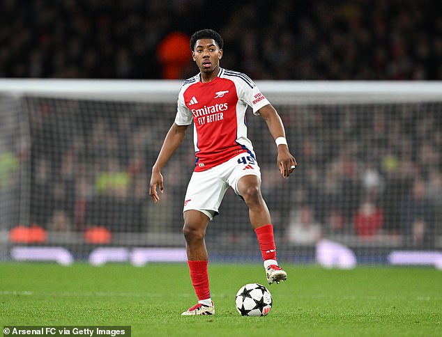 Myles Lewis-Skelly made his first Champions League start against Monaco on Wednesday