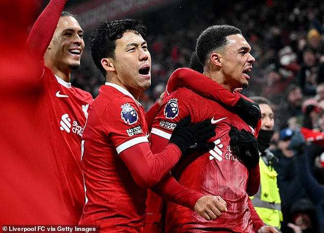 Trent Alexander-Arnold scored a late winner for Liverpool against Fulham at Anfield last term