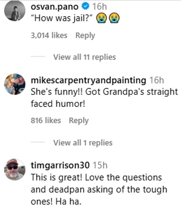 Nekoliko muškaraca koji prate 17-godišnjeg Kaija na Instagramu uživalo je u pitanjima golferima