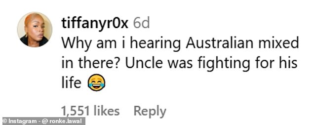 Obožavatelji na Instagramu primijetili su da je njegov navodni engleski naglasak bio obojen raznim drugim zemljama Commonwealtha poput Australije, Novog Zelanda i Južne Afrike