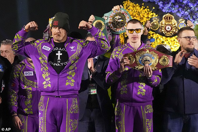 Usyk je imao 226 lbs u usporedbi s borbom u svibnju kada je imao 223 lbs