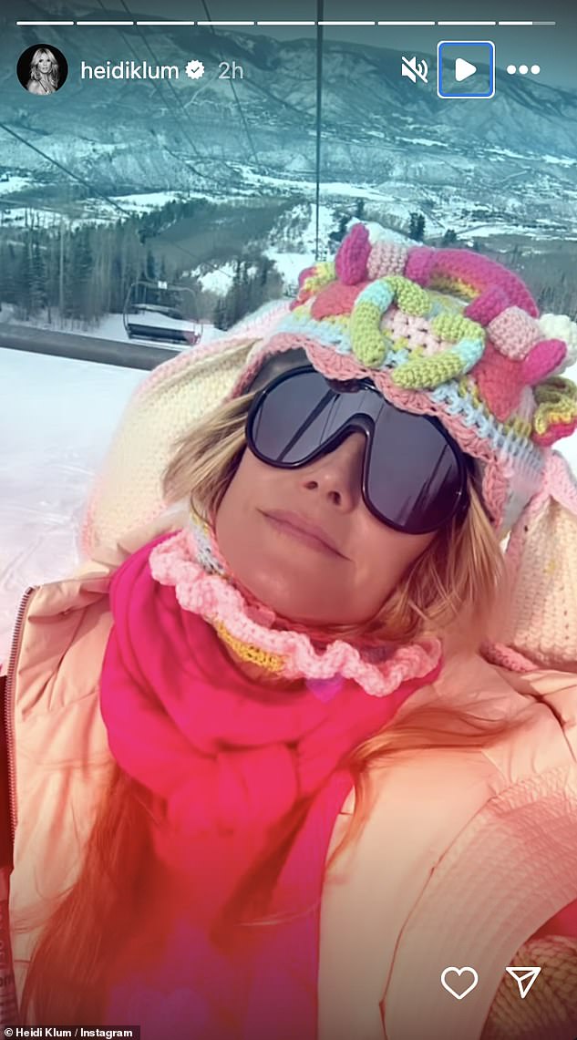 51-godišnji supermodel viđen je u upečatljivom i nekonvencionalnom kompletu dok je uživala u glamuroznom skijanju sa svojim suprugom Tomom Kaulitzom tijekom njihovog luksuznog božićnog odmora