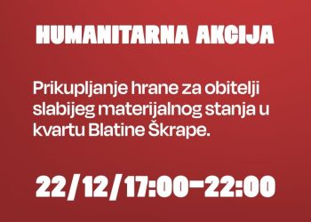 Humanitarna akcija prikupljanja hrane za obitelji slabijeg materijalnog stanja u kotaru Blatine Škrape