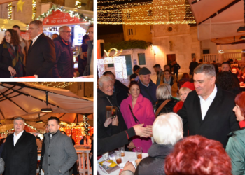 MILANOVIĆ NA ADVENTU U TROGIRU Građani ga ‘opkolili’