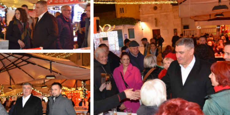 MILANOVIĆ NA ADVENTU U TROGIRU Građani ga ‘opkolili’