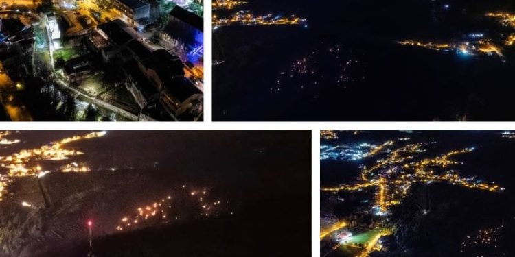 NOĆNI PRIZORI Ovako izgleda izgleda požarište u Žrnovnici, vatrogasci će dežurati cijelu noć