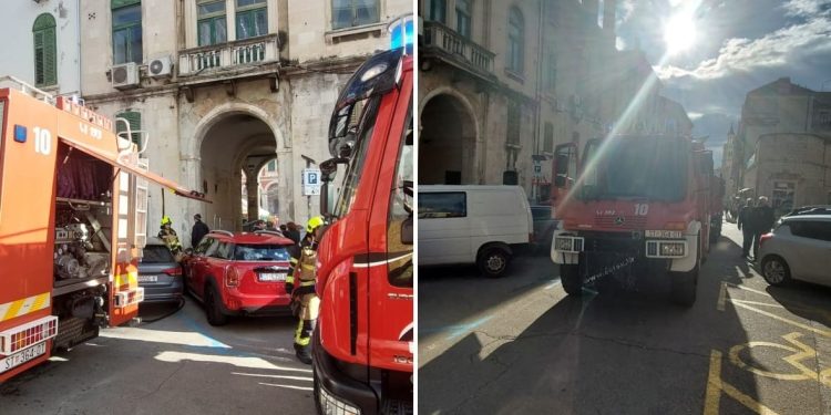 Požar na Prokurativama, intervenirali vatrogasci