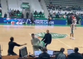 Pro-palestinski aktivisti upadaju na košarkaško igralište tijekom utakmice Izrael-Francuska