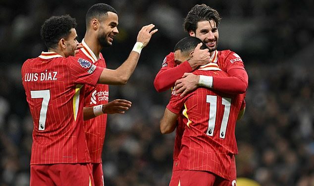 Tottenham 3-6 Liverpool: Mohamed Salah i Luis Diaz postižu dva gola dok Redsi prave nerede u izvanrednoj utakmici za četiri boda prednosti na vrhu Premier lige – uz pritisak na Angea Postecogloua