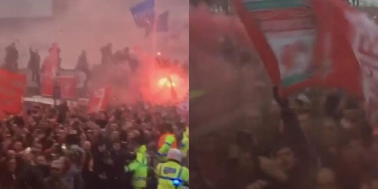 pakleni doček navijača Liverpoola