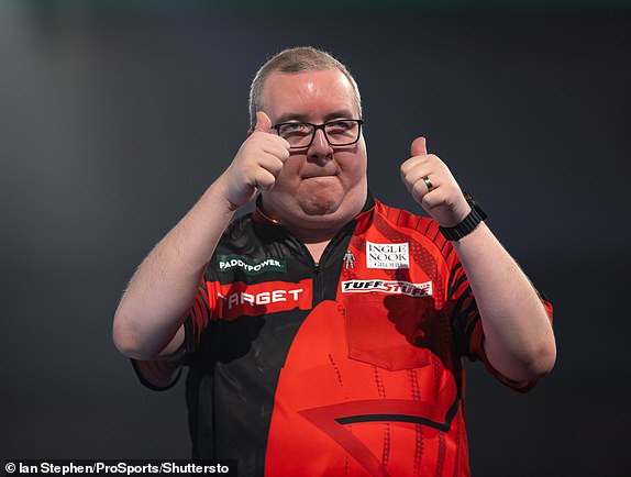 Mandatory Credit: Photo by Ian Stephen/ProSports/Shutterstock (15053083dd) Stephen Bunting (ENG) reacts in his Fourth Round match against Luke Woodhouse (ENG) (not in picture) during the 2025 Paddy Power World Darts Championship at Alexandra Palace, London Paddy Power, 2025 World Darts Championship - 30 Dec 2024
