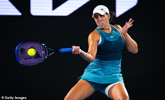 Melbourne, Australija - 23. siječnja: Madison Keys iz Sjedinjenih Država u akciji protiv IGA Swiatek iz Poljske u polufinalu 12. dana Australian Opena 2025 u parku Melbourne 23. siječnja 2025. u Melbourneu u Australiji (Foto Robert Prange ( /Getty slike)