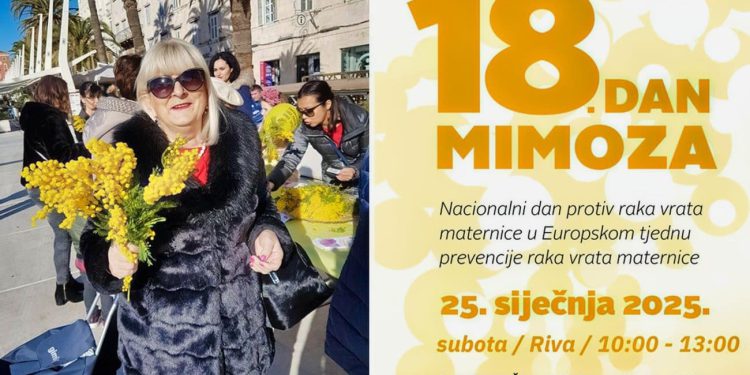 18. Dan mimoza: Nacionalni dan borbe protiv raka vrata maternice na splitskoj Rivi