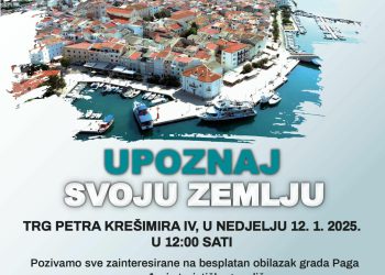 U sklopu projekta “Upoznaj svoju zemlju“ organiziran je besplatan obilazak grada Paga uz vođenje turističkog vodiča