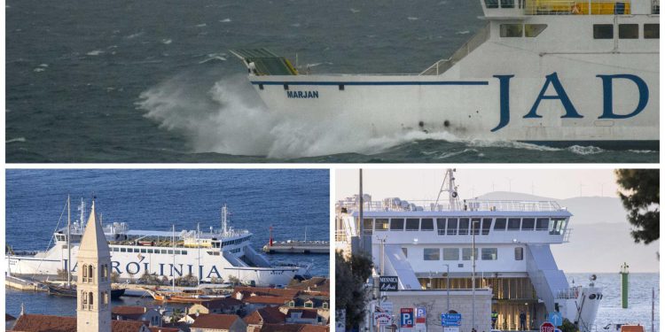 Slobodna Dalmacija – Bura ih je blokirala, nestalo im spize, nisu išli na posao, spavali na trajektu: ‘Ne sjećam se ovakvog nevremena…