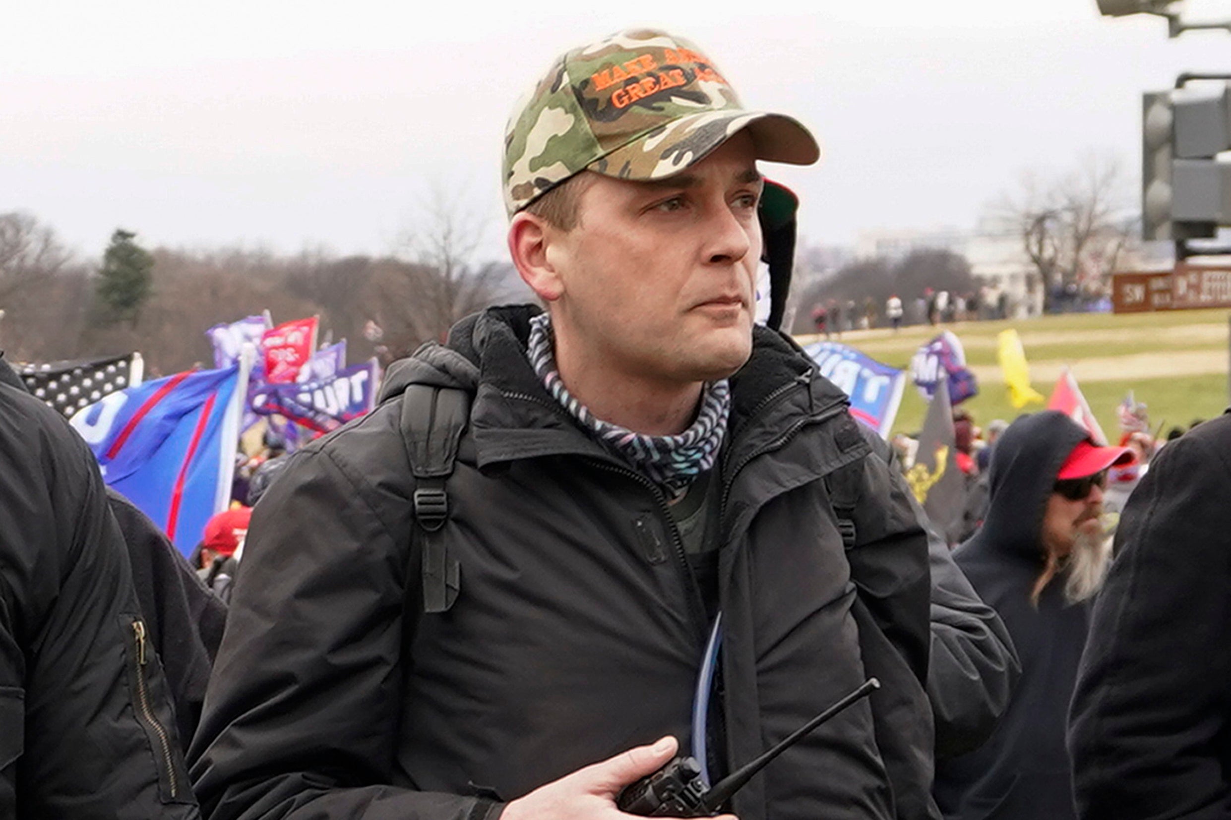 Zachary Rehl walks toward the U.S. Capitol in Washington on Janaury 6, 2021