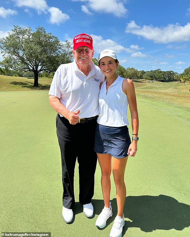 Kai Trump strastveni je igrač golfa poput svog djeda Donalda koji je zapečatio povratak u Bijelu kuću
