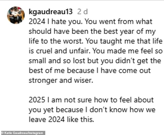 Katie je u srceparajućoj objavi napisala da me 2024. 'naučila da je život okrutan i nepravedan'