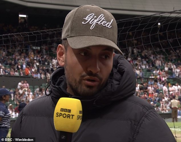 Budući da prošle godine nije mogao igrati u klubu All England, Kyrgios je dobio nastup za BBC (na slici)