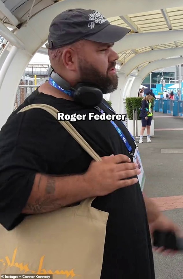 U isječku TikTok Connora Kennedyja, ovaj navijač smatra da će Rogera Federera biti teško pobijediti u Melbourneu ove godine - iako se povukao iz ATP kruga 2022.